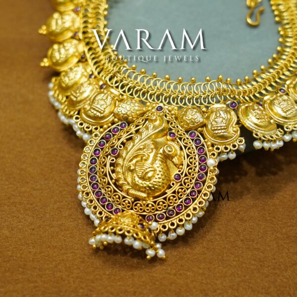 varam_chain_peacock_design_purple_stone_gold_plated_chain_1-1