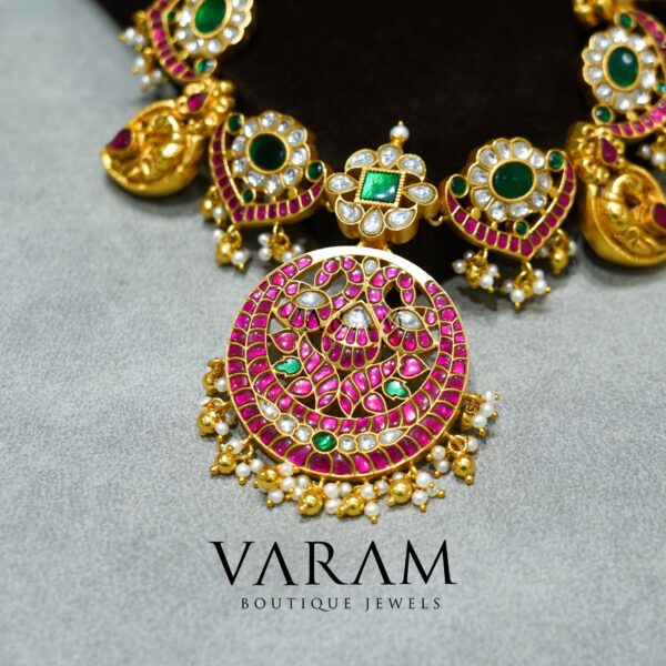 varam_chain_pink_stone_pendent_gold_plated_chain_1-1