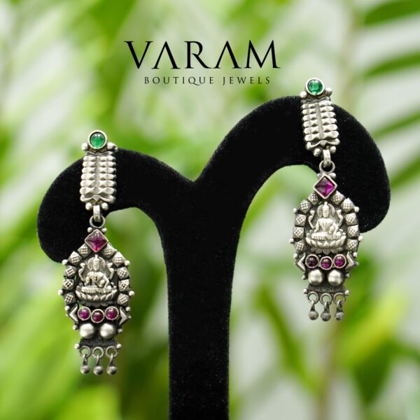 varam_earrings_goddess_lakshmi_with_purple_stone_silver_earrings-1