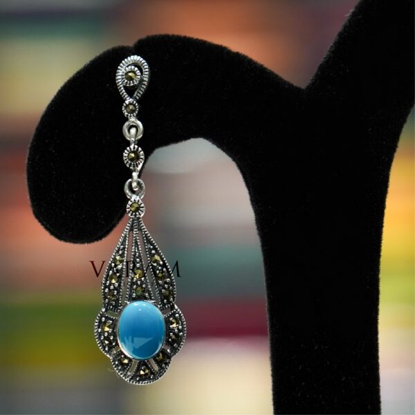 Amberjewelry|women's Silver-color Water Drop Stonehenge Earrings - Boho  Zinc Alloy Dangle