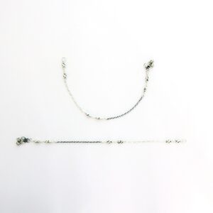Oxidised silver anklets