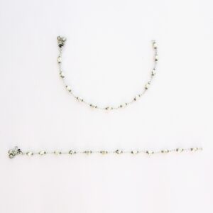 Oxidised silver anklets