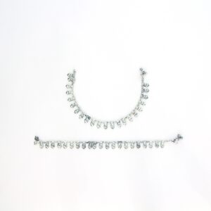 Oxidised silver anklets