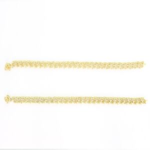 Spiral design gold plated anklets