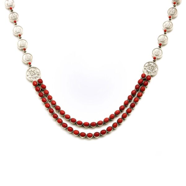 varam_chain_orange_beads_silver_chain220316