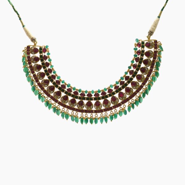varam_chains_green_and_red_stone_gold_plated_haram_chains
