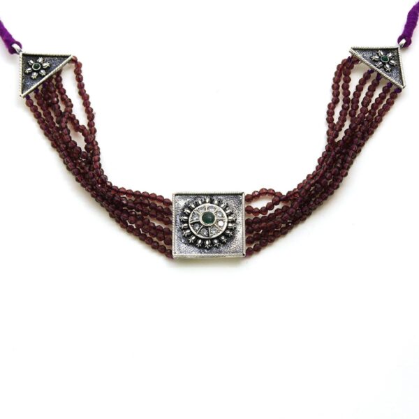varam_chains_oxidised_silver_square_design_with_brown_beads_chain220316