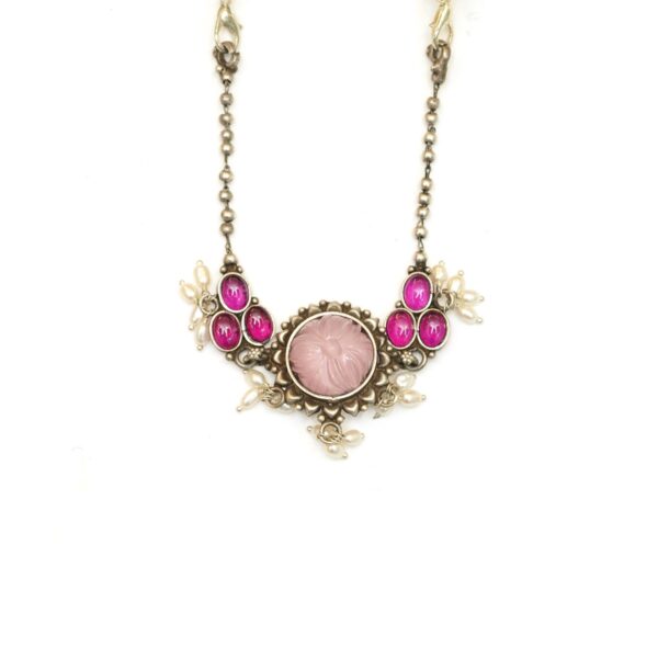 varam_chains_pink_stone_silver_pendant_chain-1