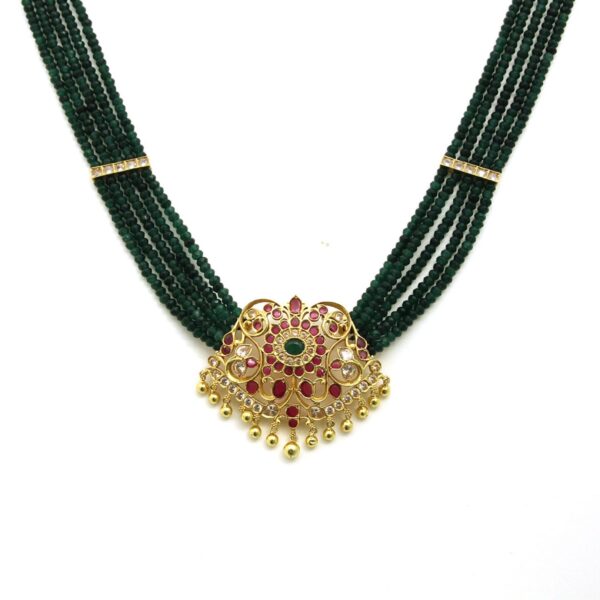 varam_chains_red_and_green_stone_gold_plated_withgreen_beads_chain220316