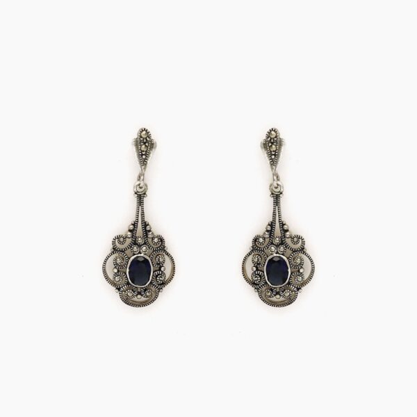 varam_earrings_black_stone_oxidised_silver_earrings_11