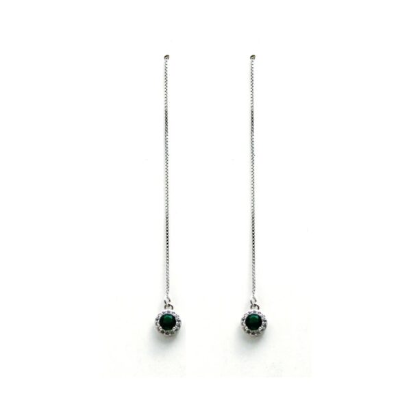 varam_earrings_dark_green_stone_silver_earrings