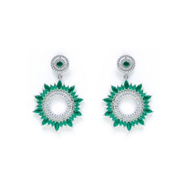 varam_earrings_green_stone_silver_earrings