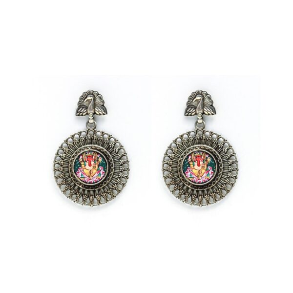 varam_earrings_lord_ganesha_oxidised_silver_earrings