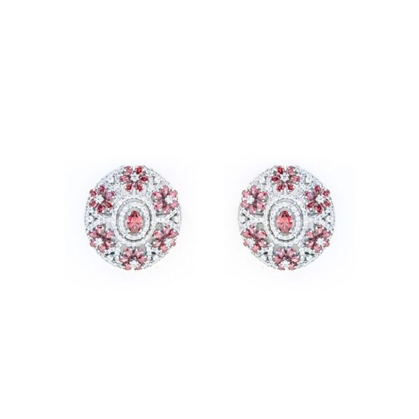 varam_earrings_red_and_white_stone_floral_design_earrings