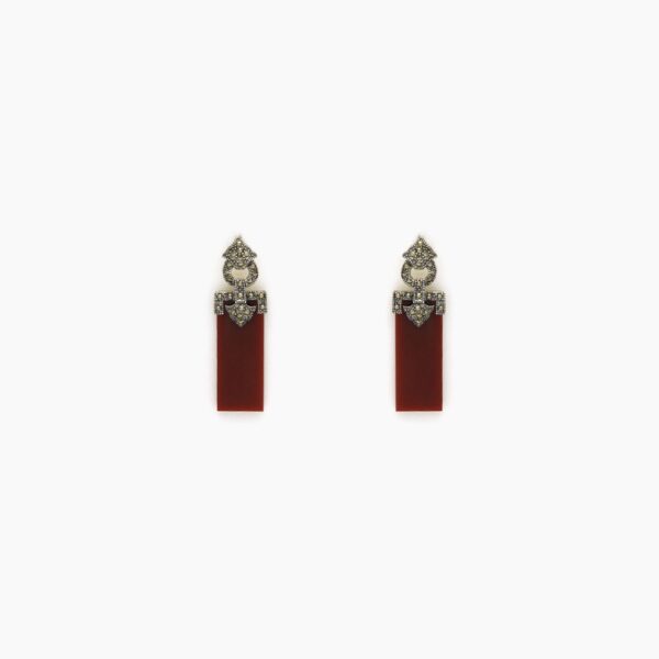 varam_earrings_red_stone_oxidised_silver_earrings_22