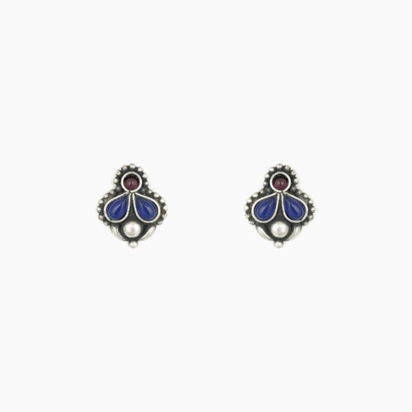 varam_earrings_blue_and_red_stone_oxidised_silver_earrings_01-1
