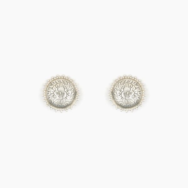 varam_earrings_floral_design_oxidised_silver_stud_earrings-1
