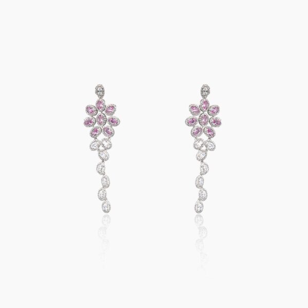 varam_earrings_white_and_baby_pink_stone_floral_design_silver_long_earrings-1