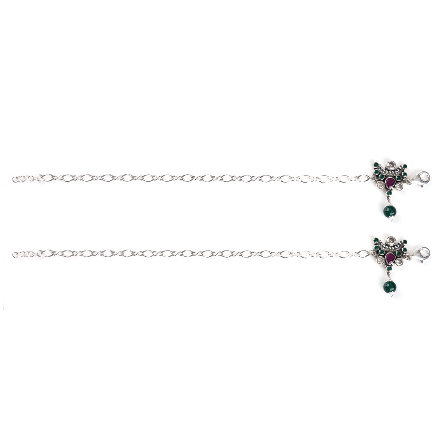 varam_anklets_072022_green_and_red_stone_silver_anklets_7-1