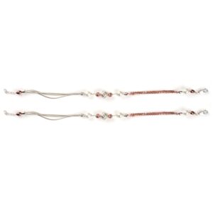 White stone silver and copper anklets