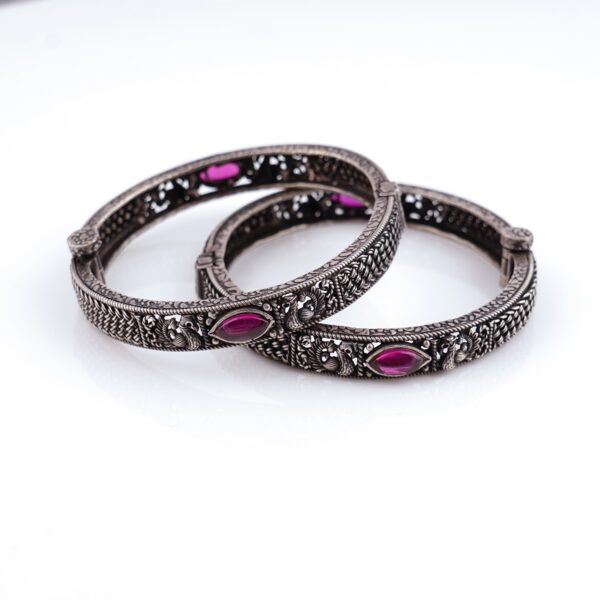 varam_bangles_purple_stone_oxidised_silver_bangles-1