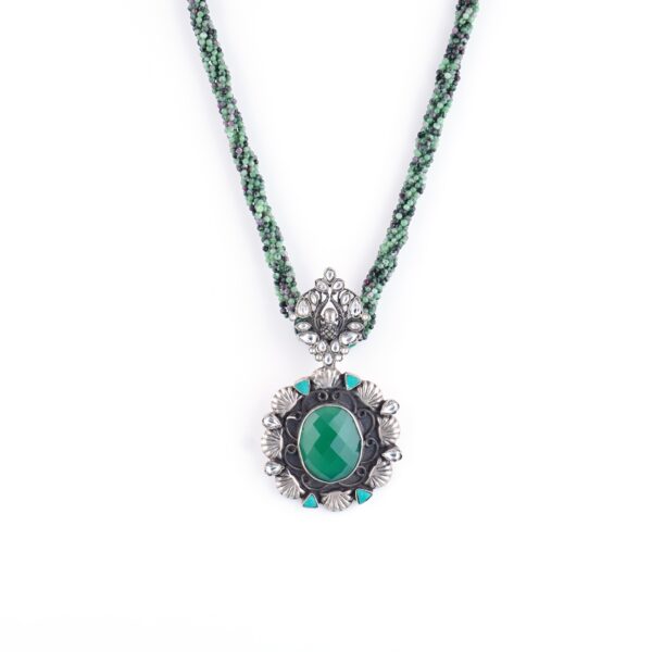 varam_chains_072022_green_stone_oxidised_silver_green_beads_chain_2-1