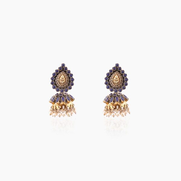 varam_earrings_072022_blue_stone_gold_plated_earring-1