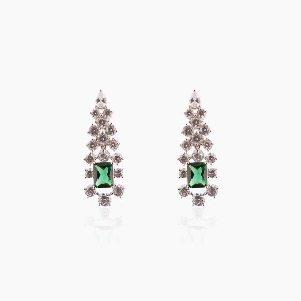 varam_earrings_072022_green_and_white_stone_silver_earring-1