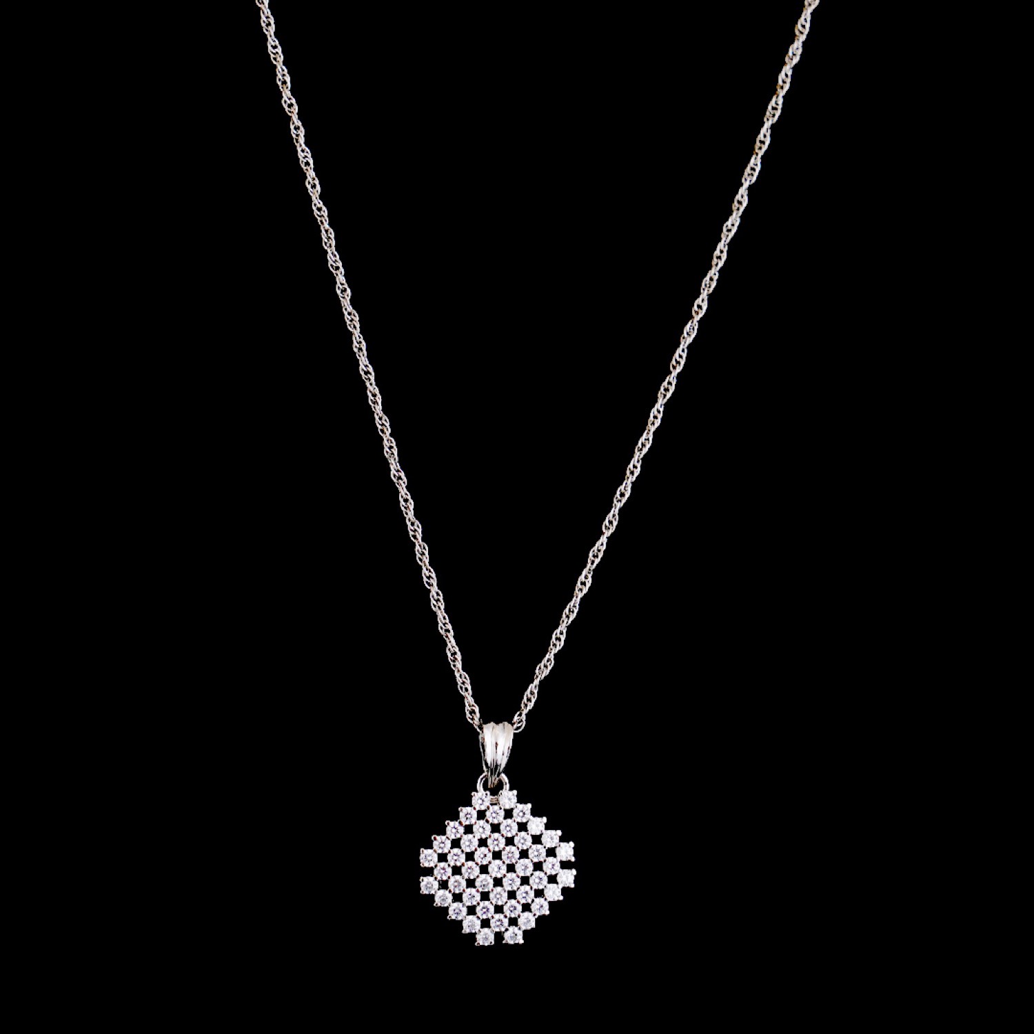 varam_swarovski_white_stone_grid_design_pendant_silver_chain_1-1