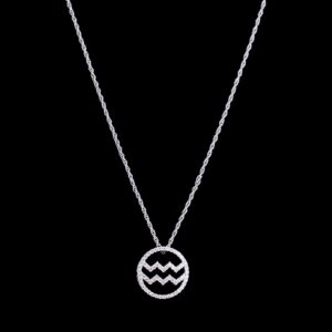 Zodiac pendant Aquarius sign