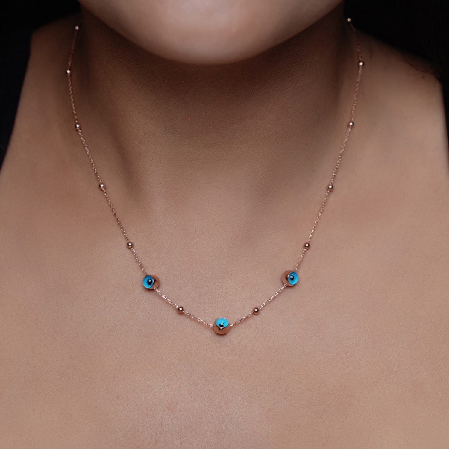 varam_chain_102022_blue_eye_and_tiny_beaded_rose_gold_silver_chain-2