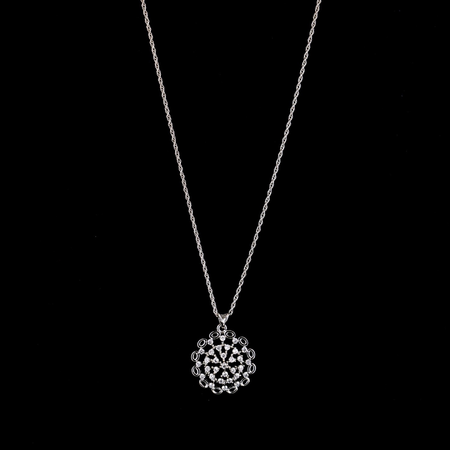 varam_chains_white_stone_chakra_design_pendant_with_silver_chain-1