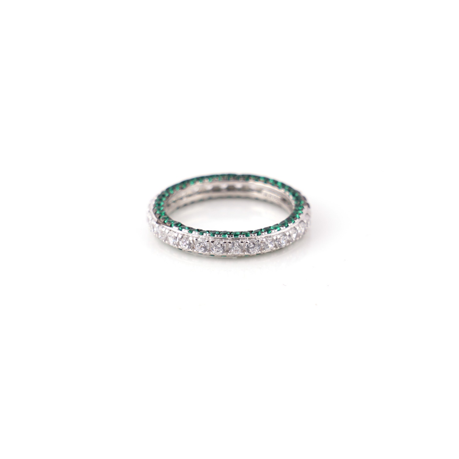 varam_rings_green_and_white_stone_eternity_band_silver_ring-1