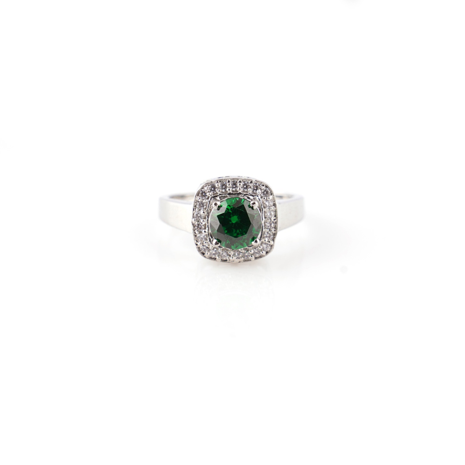 varam_rings_green_stone_square_shaped_silver_ring-1