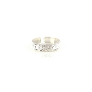 Adjustable band heart design silver toe rings