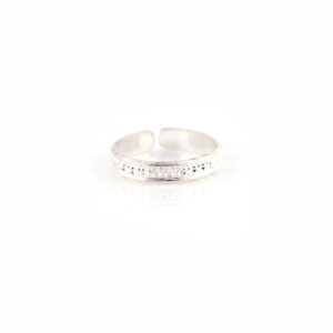 Adjustable silver toe rings