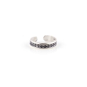 Antique band silver toe rings