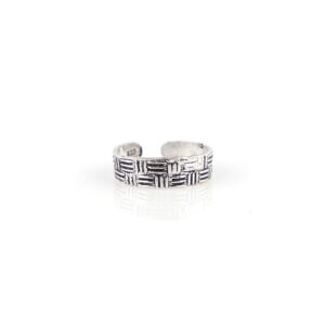 Antique band silver toe rings