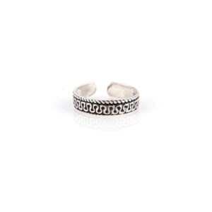 Antique style silver toe rings