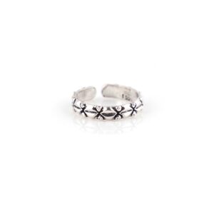 Band silver toe rings
