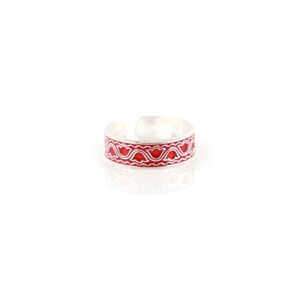 Cherry blossom adjustable siler toe rings