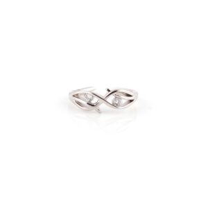 Designer infinity shaped silver toe rings