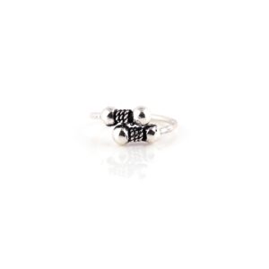 Designer oxidised silver toe rings
