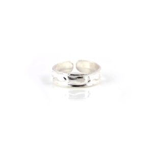 Fish motif design silver toe rings