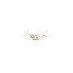 Heart and dot design silver toe rings