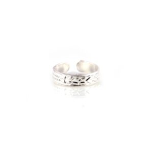 Heart and dot design silver toe rings