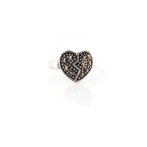 Heart break shaped silver toe rings