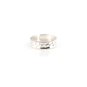 Motif design adjustable silver toe rings