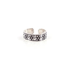 oxidised silver toe rings