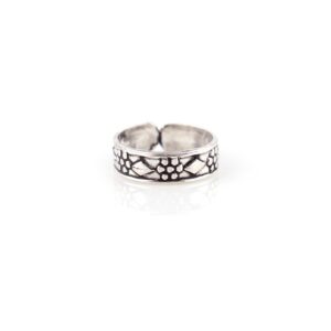 Oxidised silver toe rings
